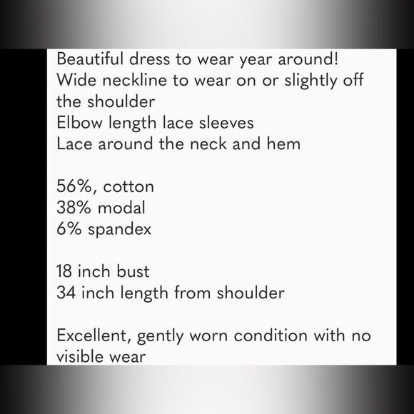 MODA INTERNATIONAL Lace Trim Dress XS Black - Picture 8 of 8